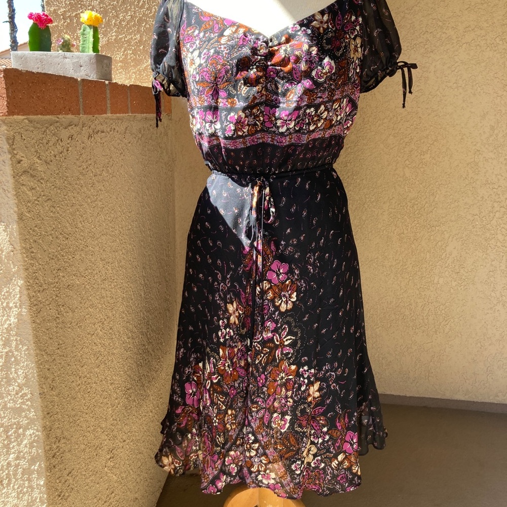 Alice & Trixie Floral 100% Silk Dress Size S